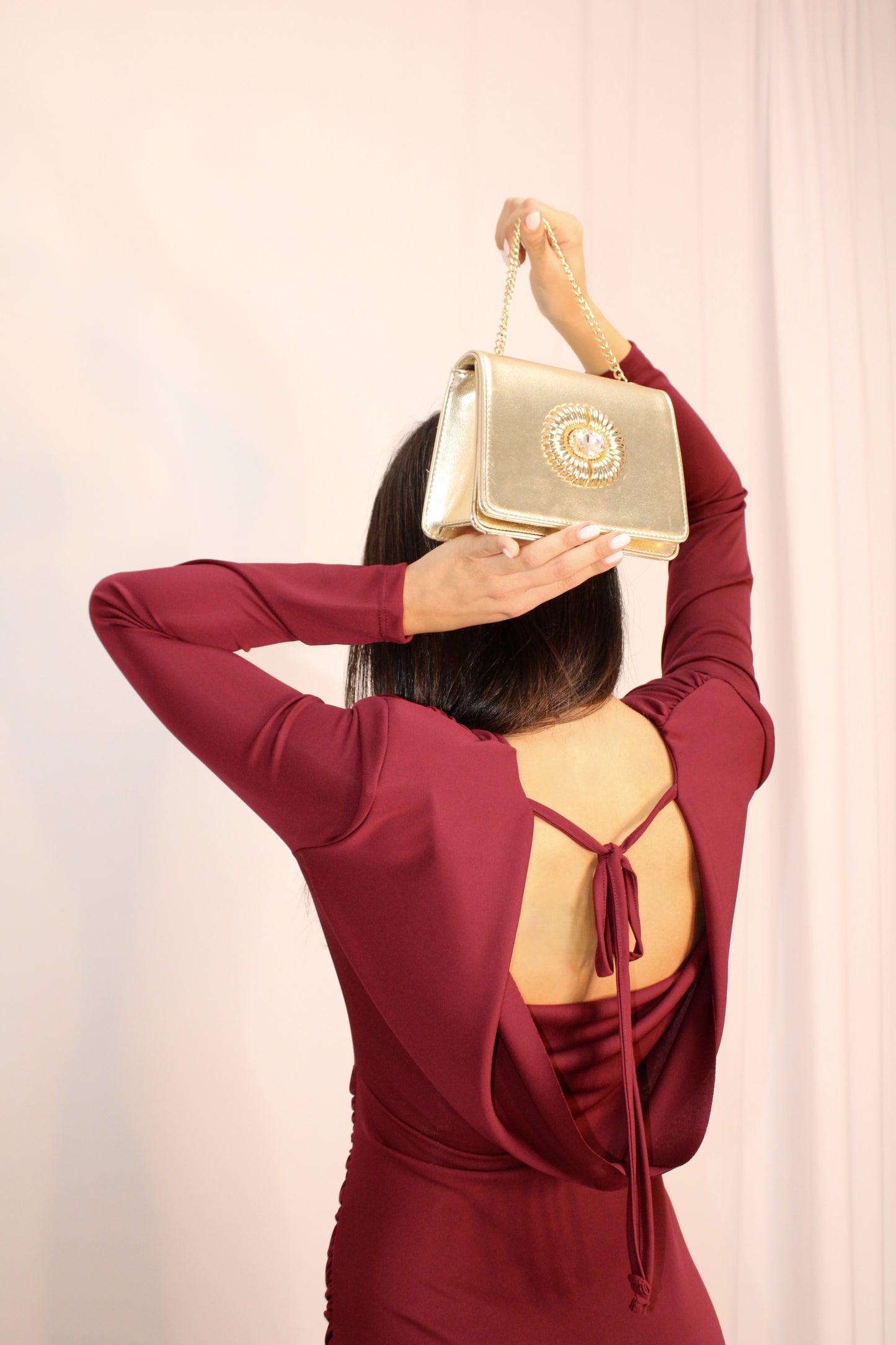 ABITO TANIA BORDEAUX