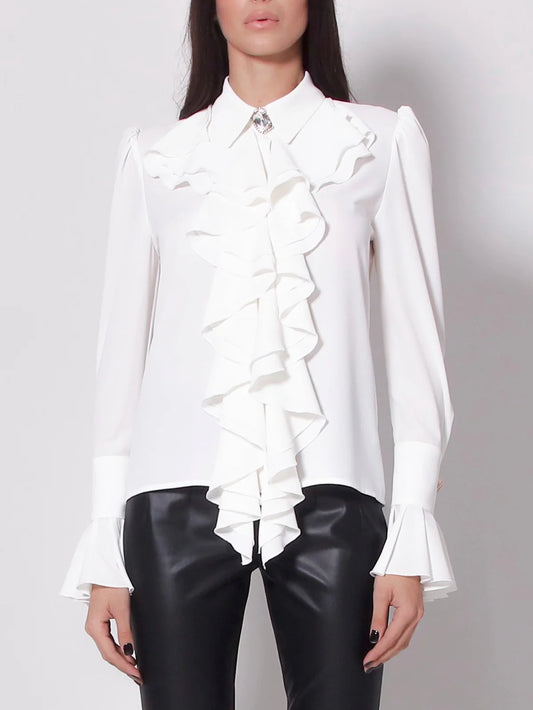 CAMICIA CON ROUCHE SOFISTICATA