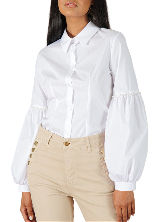 CAMICIA CON MANICHE A PALLONCINO
