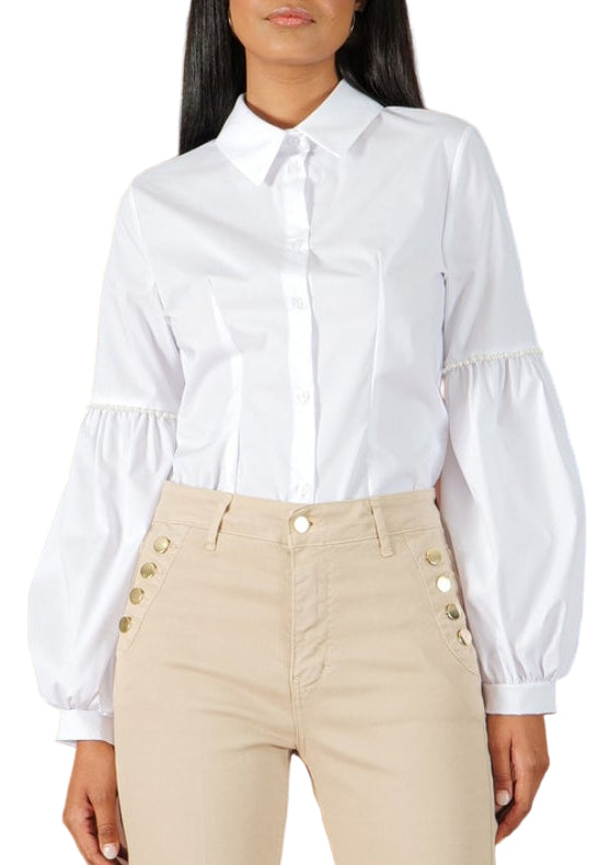 CAMICIA CON MANICHE A PALLONCINO