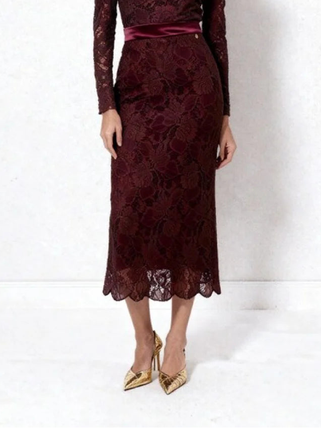 GONNA LONGUETTE IN PIZZO